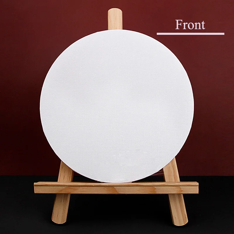 Art Professional Round Cotton And Linen Canvas For Gouache Oil Painting Acrylic Pouring Diameter 15cm 20cm 30cm 40cm 1 Pcs Stretched Canvas Painting Supplies