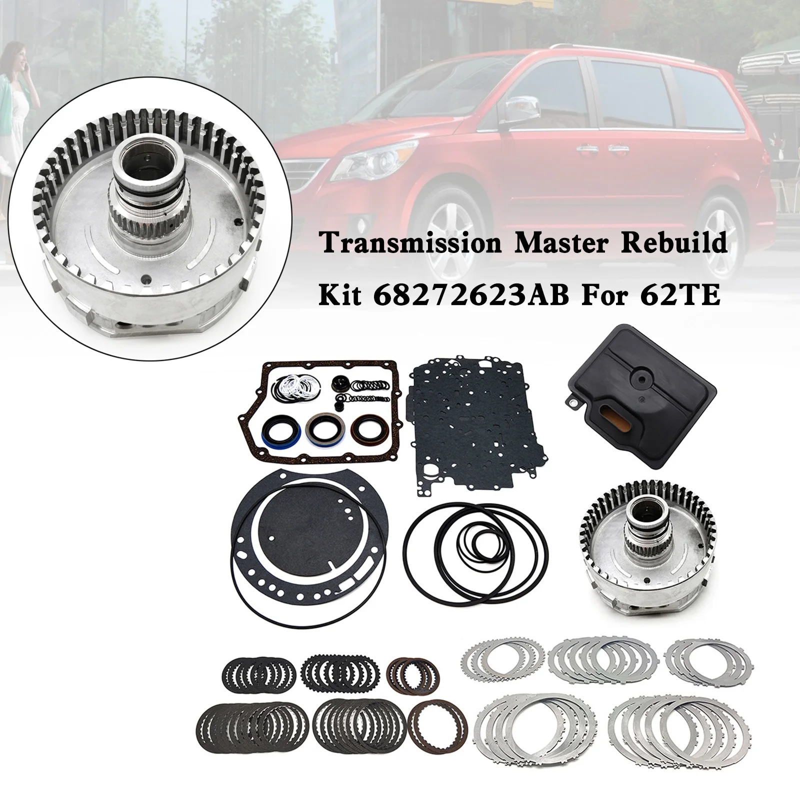 Artudatech Transmission Master Rebuild Kit 68272623AB For 62TE Car Accessories