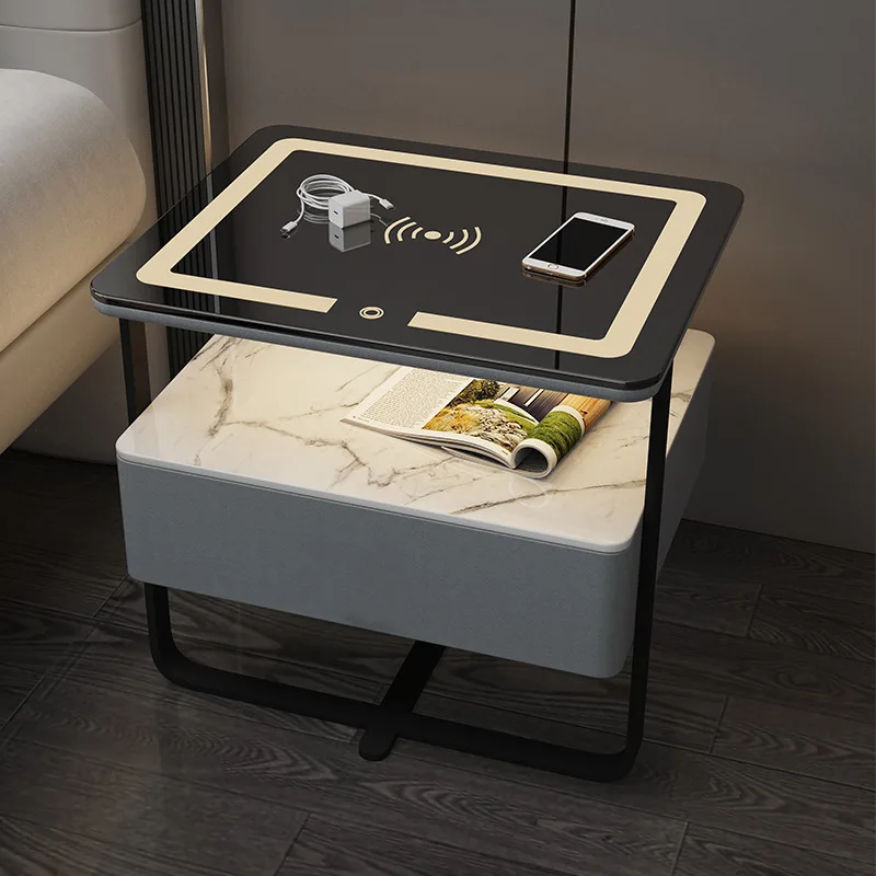 

Интеллектуальная умная настольная тумбочка, спальная мебель, шкафы, прикроватный столик с беспроводной зарядкой, дизайнерская Ночная подставка