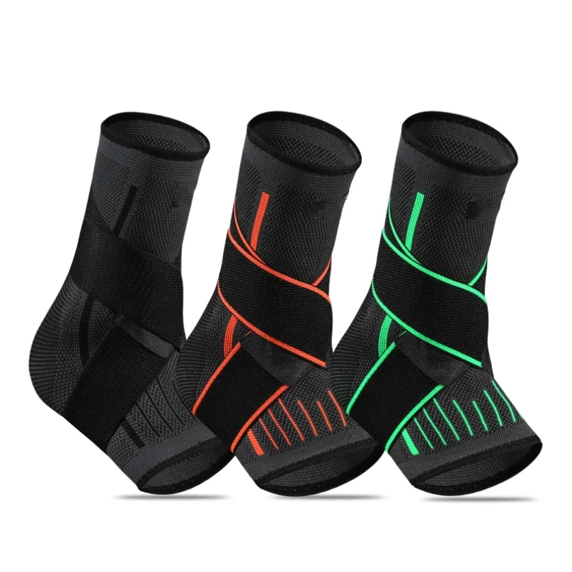Ankle Support Pressurized Bandage Brace Protector Foot Strap Elastic Belt Fitness Sports Gym Badminton Accessory 1PC