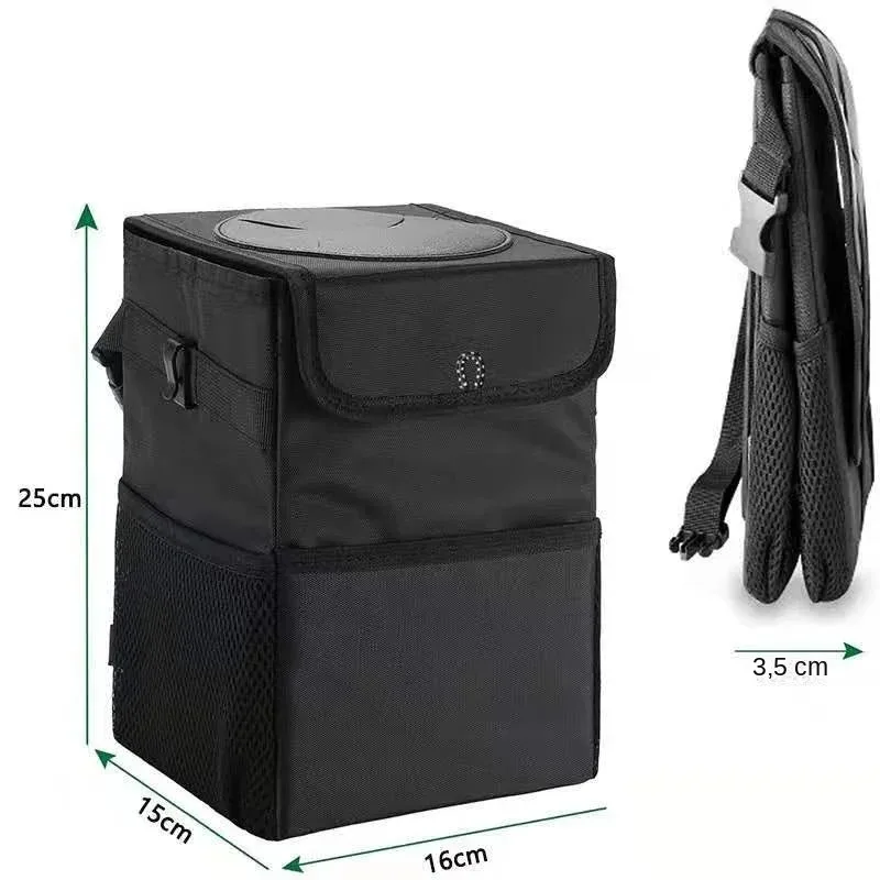 Car Trash Can Portable Foldable Storage Box Multifunctional Vehicle Organizer Car Waste Bin Compact Storage Bin for Interior