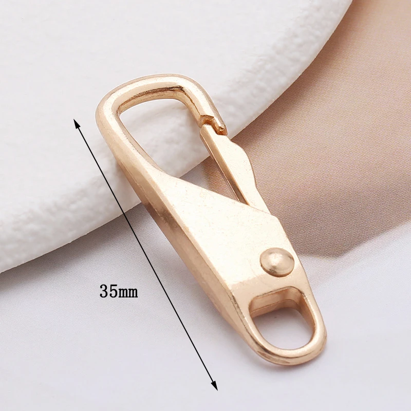 1Pcs Vintage Detachable Metal Zipper Slider Puller Handbags Cloth Repair Accessories DIY Apparel Sewing Tent Pendant Cord Zipper