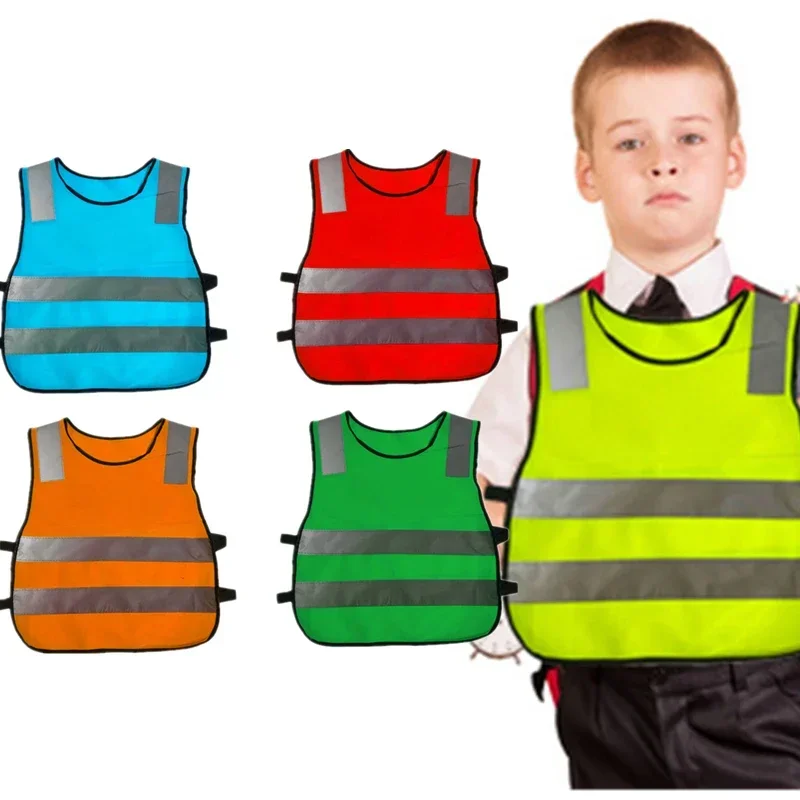 Children's High Visibility Reflective Safety Apron - Bright Yellow