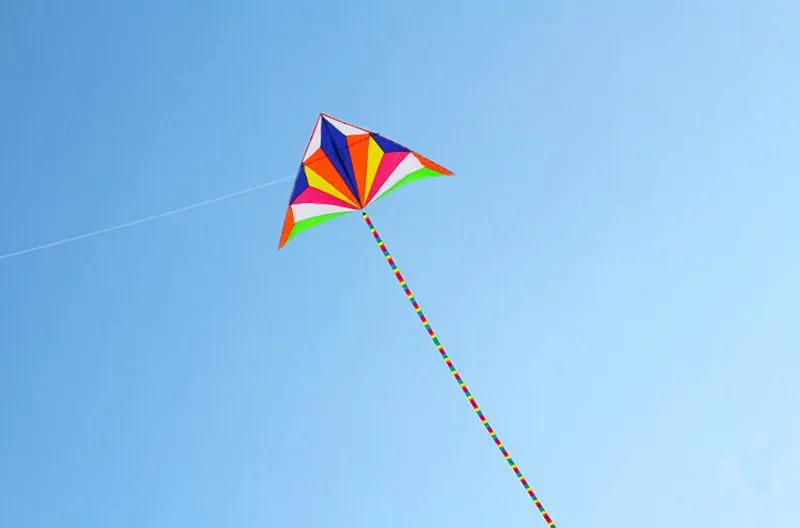 free shipping diamond rainbow delta kites windsocks cometas de viento para adultos giant kite cerf-volant shield kite toy sports 2
