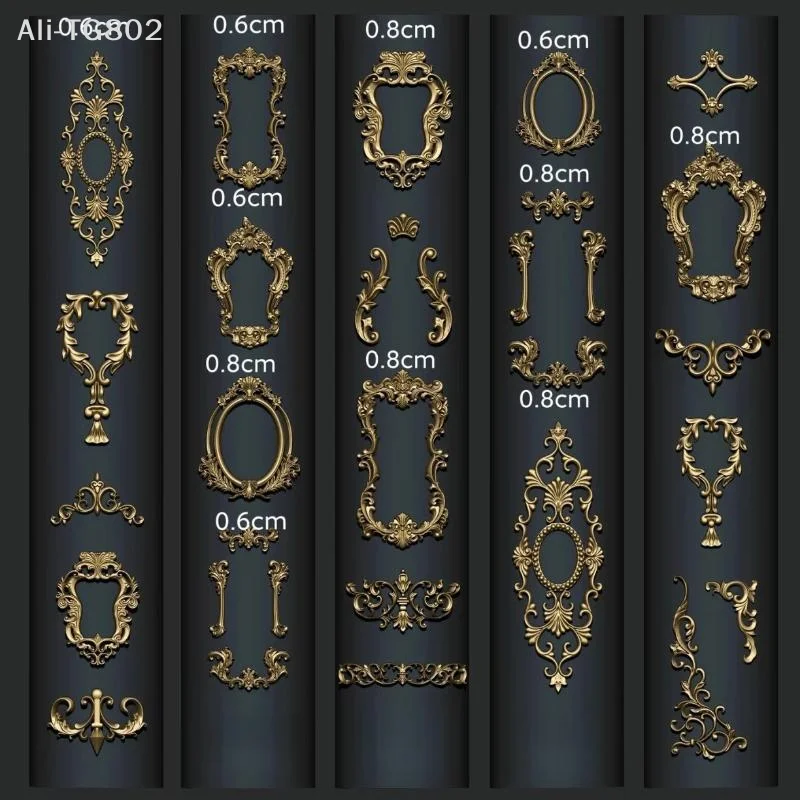 3D 실리콘 네일 아트 몰드 유럽 스타일 복고풍 패턴 레이스 디자인 장식 DIY 투명 매니큐어 템플릿