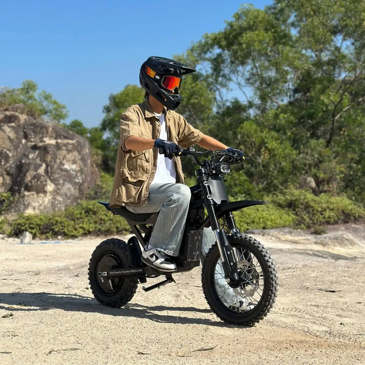 Freego X0 Electric Dirt Bike for Adults/Teens 3600W Motor Electric Motorcycle 60V Battery 40MPH Dual Hydraulic Disc Brakes eBike