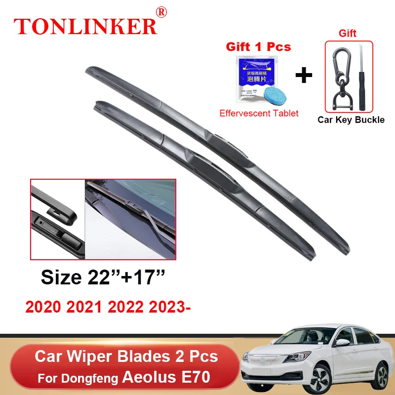 

TONLINKER Wiper Blades For Dongfeng Aeolus E70 2020 2021 2022 2023 Car Accessories Front Windscreen Wiper Blade Brushes Cutter