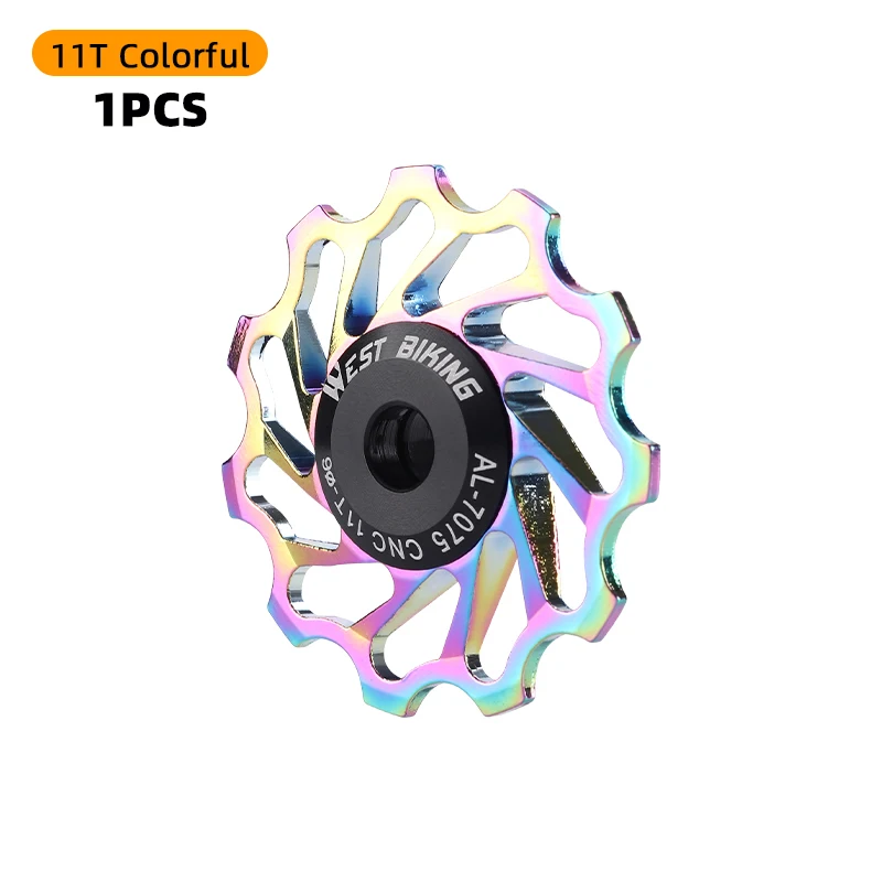 WEST BIKING Aluminum Alloy Bicycle Jockey Wheel with Ceramic Bearings