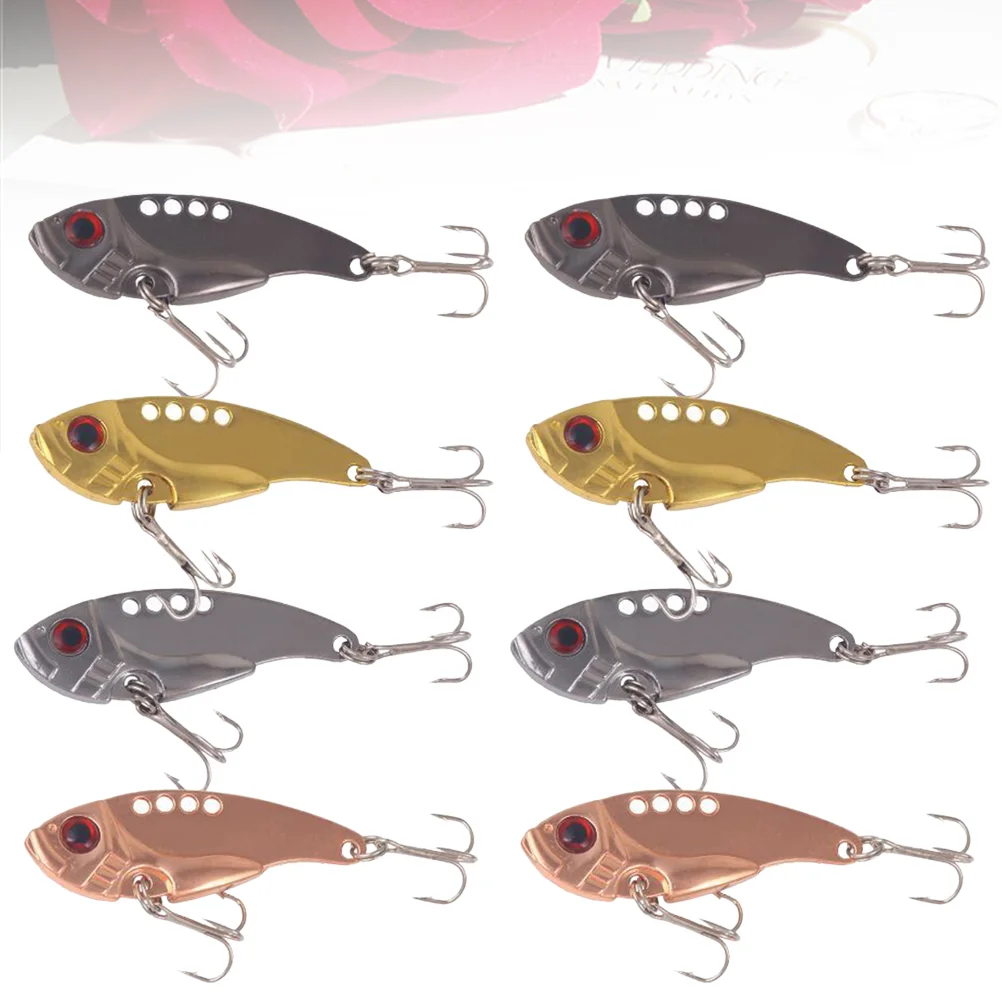 

8 Pcs Accessories Vibes for Winter Jigs Bass Swim Bait Baits Submerged Head Soft Lure