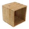 Square Rattan Tissue Box Cover Hand Woven Wicker Tissue Holder 5.7x5.7x5.7 In For Home Living Room Office Bathroom 4