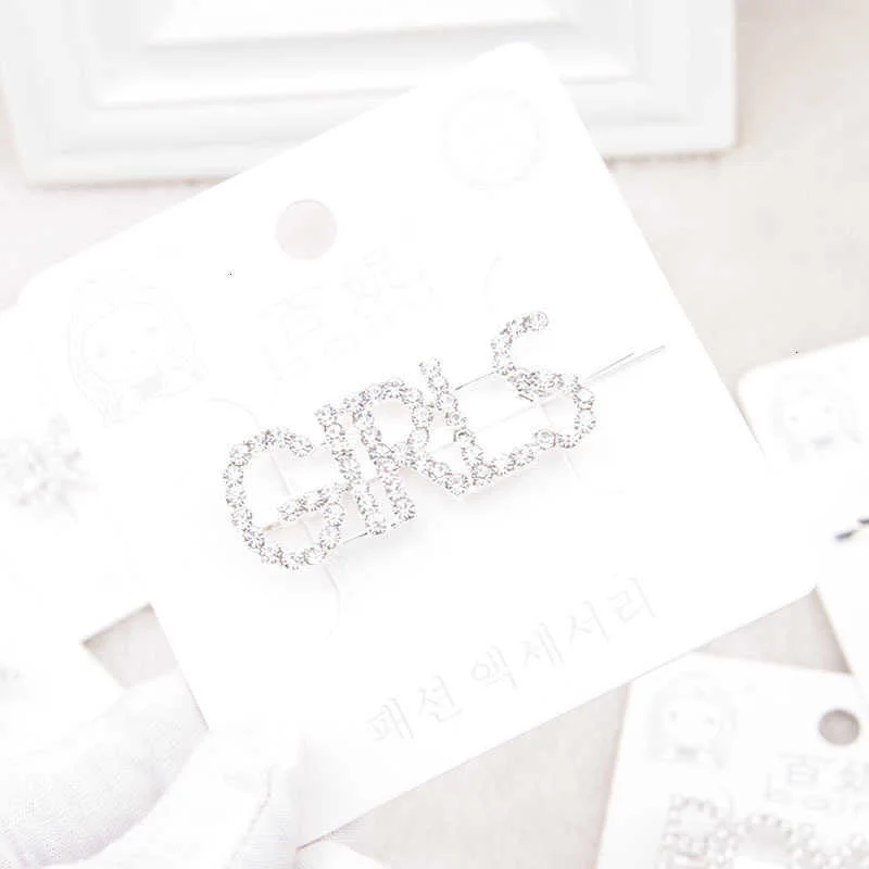 Haar Clip Frauen Haar Pin Haarspange Englisch Brief Spange Strass Persönlichkeit Wort Mädchen Haarnadel Haar Zubehör Schmuck – Detail 17