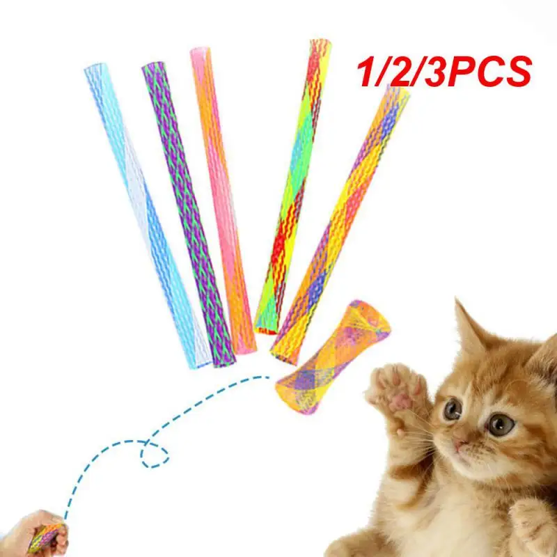 

1/2/3PCS Cat Spring Toy Stick Freely Folding Spring Shape Multi-Color Cat Bouncing Kitten Toys Cat Interactive Toys Pet Supplies