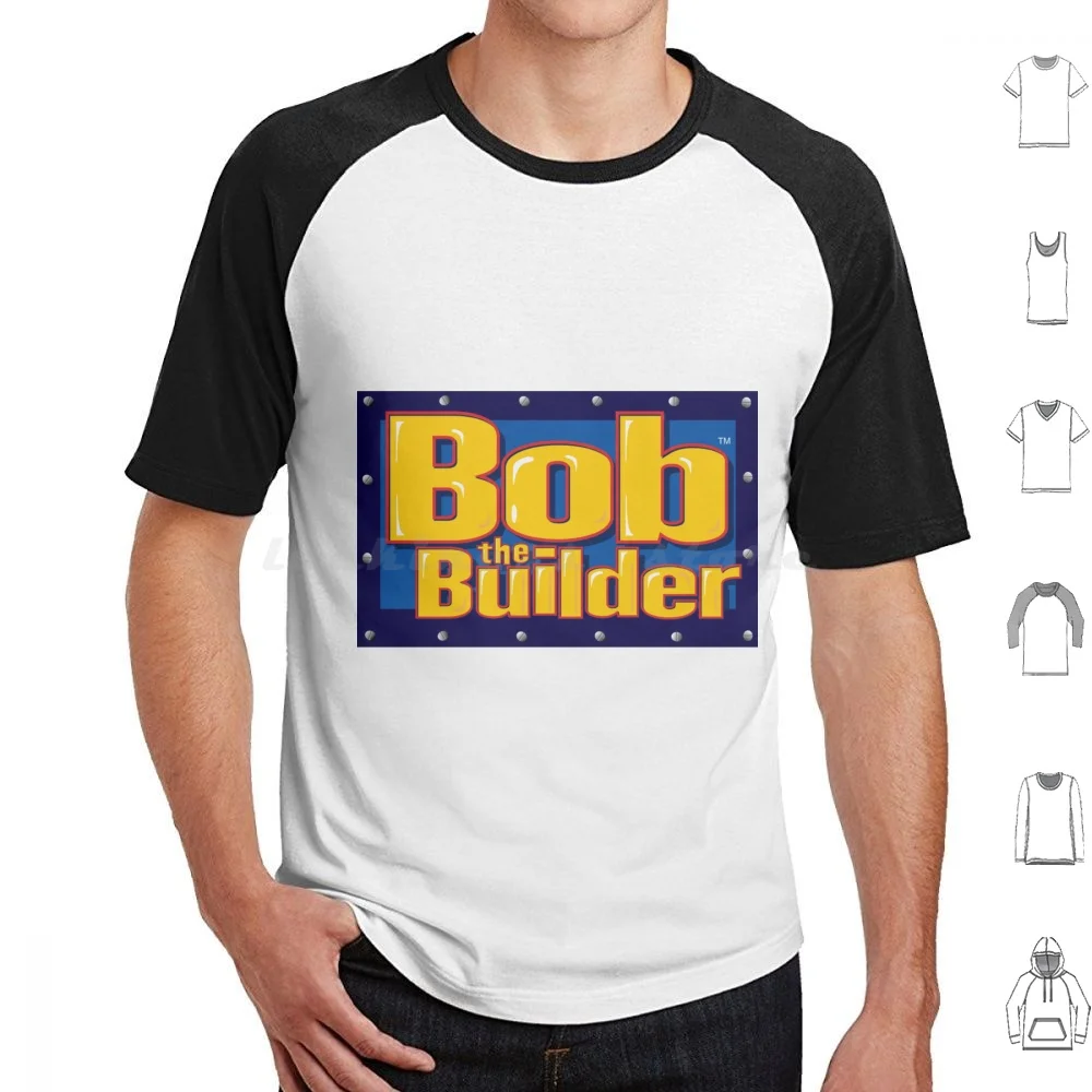 Bob The Builder T Shirt Big Size 100% Cotone Bob The Builder Tvshow Pbs Fun Adventure Hat Builder Ceebeebies Cbbc Kids Hacker