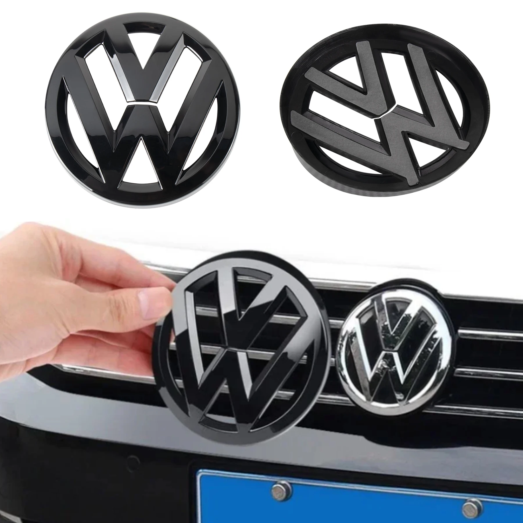 Car Front Radiateor Badge Sticker Rear Trunk Lid Emblem Decoration For Volkswagen VW Golf 4 MK4 5 MK5 6 MK6 7 MK7 Sportvan 8 MK8 car badge sticker