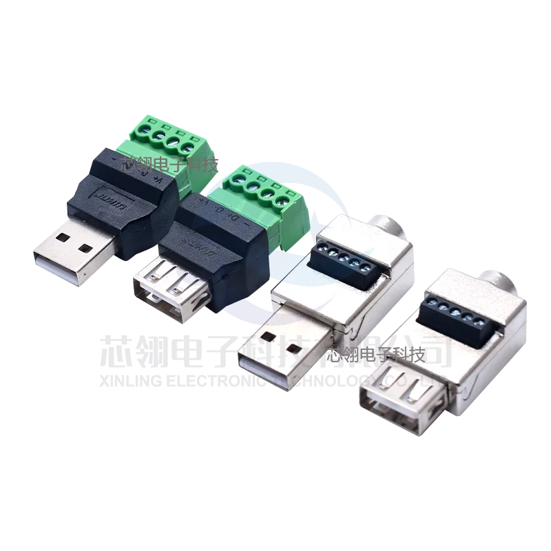 Universal USB Male/Female Solderless Connector