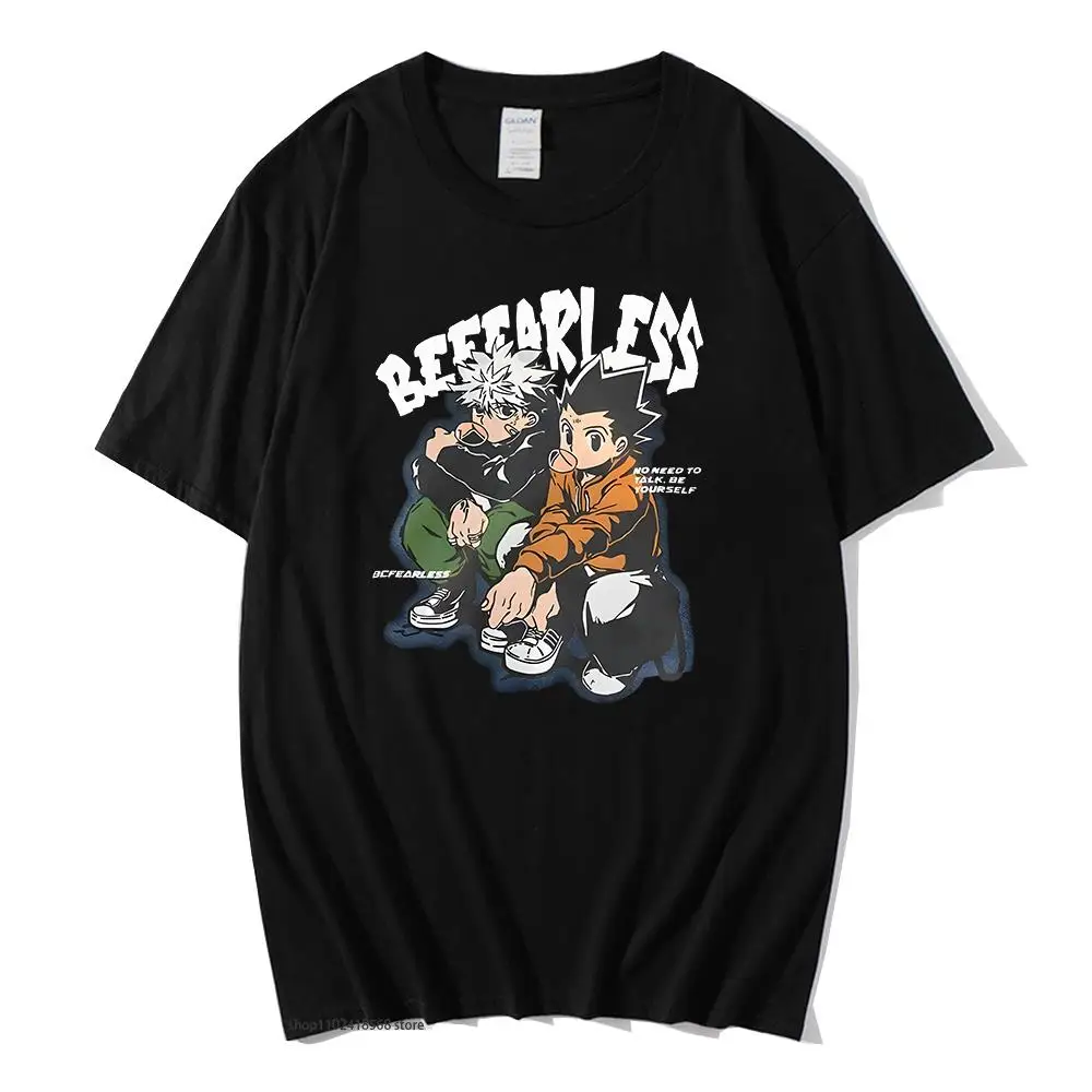 

Hunter X Hunter T-Shirts Gon Graphic Shirt Women Men Casual Japan Anime Print Tees Summer 100% Cotton Tshirt Manga Cartoon Tops
