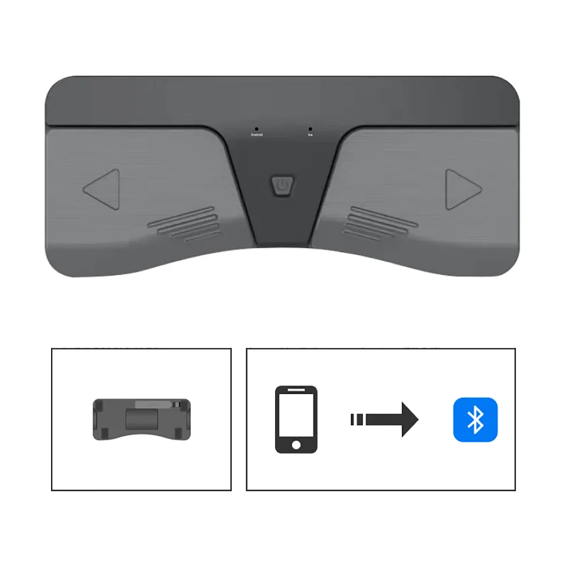 

Wireless Page Turner Pedal Bluetooth Page Turner Wireless Turning Pedal Remote Foot Control Compatible with IOS IPhone Android