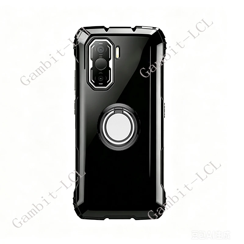 Blackview Rock 3 Stylish 6.78 TPU Soft Phone Case with Back Ring Holder Bracket