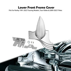 Chrome Lower Frame Cover for Harley Touring and Trike Motorcycles (Front Frame Cover)