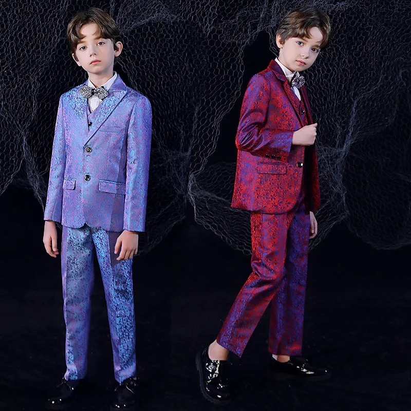 

Costume for Children 13 14 Years Flower Boys Wedding Suit Formal Party Gowns Teenage School Hosts Choral Performance Clothes Set