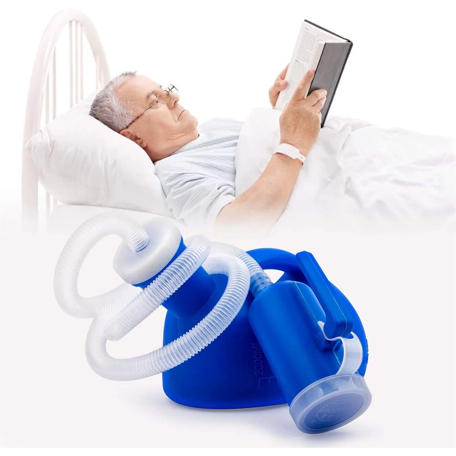 2000 ML Portable Urinal For Men Spill Proof Men's Potty For Home Camping Car Travel, portable urinal