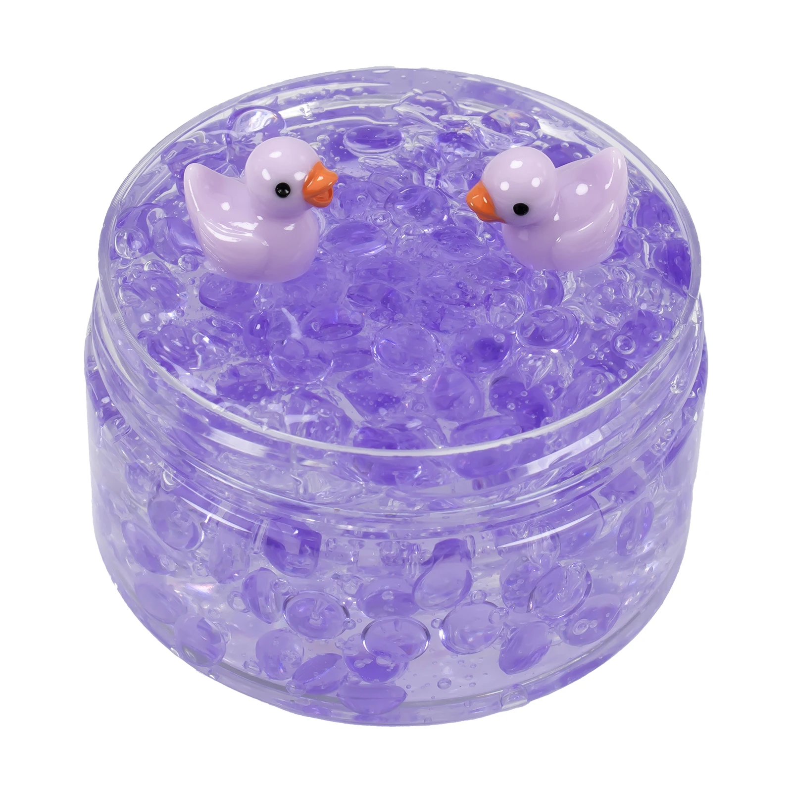 120ml Clear Beads Crunchy Slime Kit Duck Super Soft Stretchy & Non-Sticky Crystal Sludge Party Favors Slime for Birthday Gifts 4