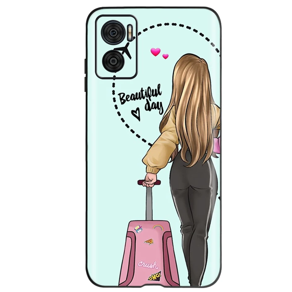 Sleek Black Silicone Soft Back Cover - Fashionable Protective Case