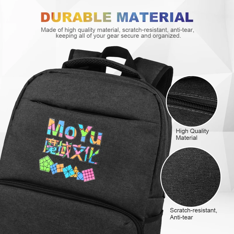 Moyu Backpack Bag Black Professional Backpack Bag For Magic Puzzle Cube 2x2 3x3x3 4x4 5x5 6x6 7x7 8x8 9x9 All Layer Toy Sets 3