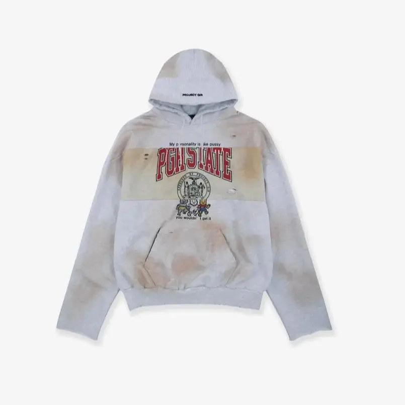 New luxury Project GR Washed Dirty Pullover Hoodies Hoody hooded