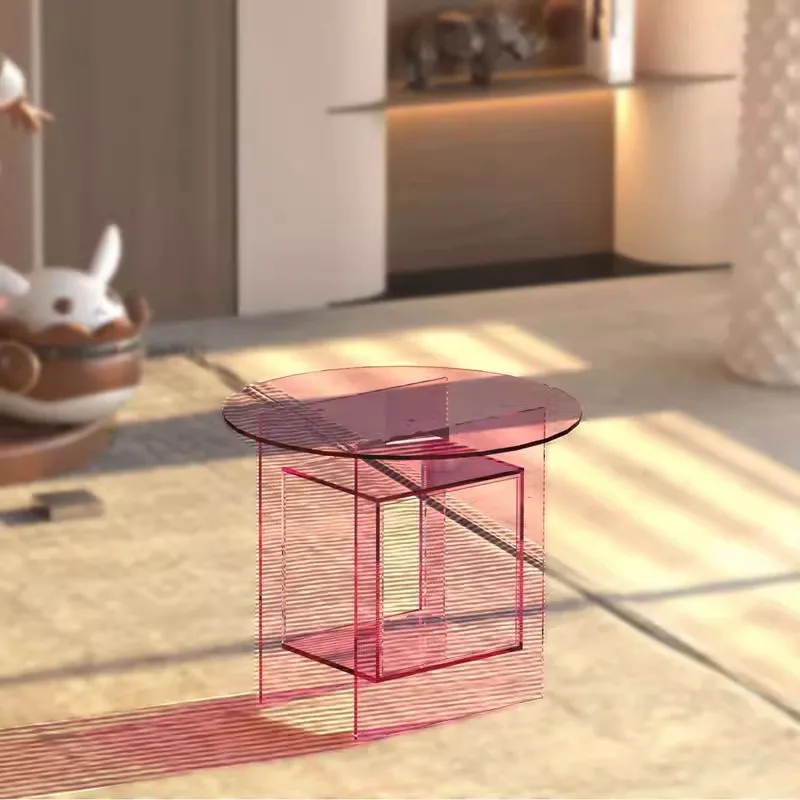 Bedside Acrylic Corner Table Creative Bay Window Table Tavolino Salotto Seating Desk Luxury Meubles 거실탁자 Living Room Furniture