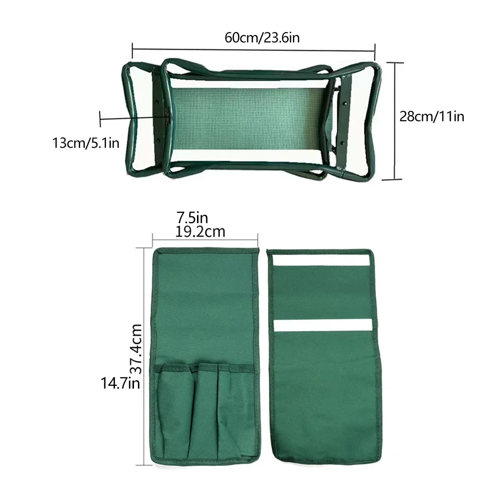 Heavy Duty Upgraded Garden Kneeler Thicken Seat Padded Kneeling Stool Indoor Outdoor 150KG Load Portable Folding Fishing Chairs