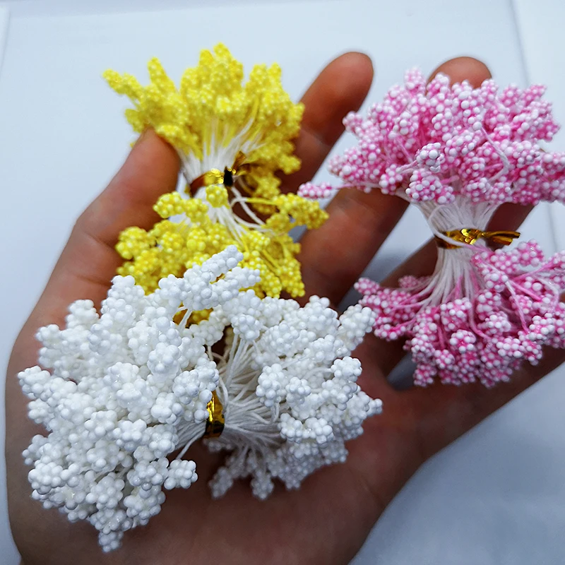 800 teile/los 5mm DIY Künstliche Schaum Blume Staubblatt Mini Perle Blumen Kranz Hochzeit Home Decor
