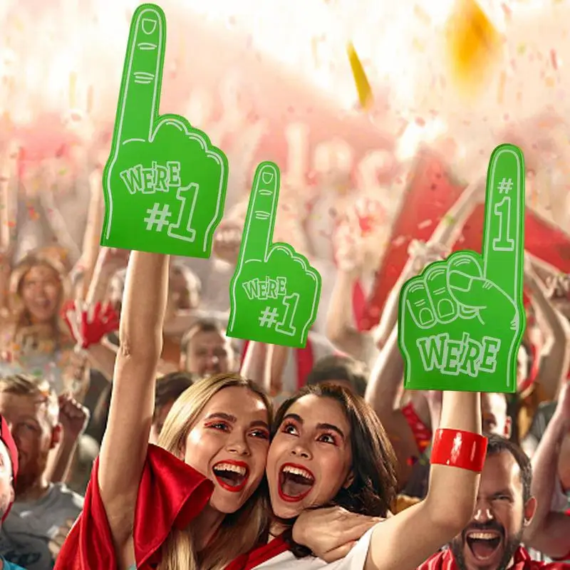 Finger Foams Sports Cheerleading Party Hand Props 1 Noise Makers Props Giant Hands Sports Favors Cheering Palm Party