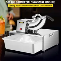 Electric Cube Ice Shaver Granizing Machine 226Kg/H Commercial Snow Cone Chopper Home Slush Crusher Blender Flake Maker 2