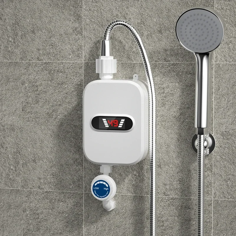3500W electric mini instant hot water heater bathroom faucet tap heating 3 seconds instant water heater shower head set