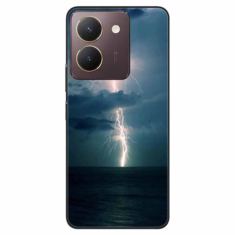 Black TPU Bumper Soft Silicone Shockproof Phone Case with Cute Cat Design