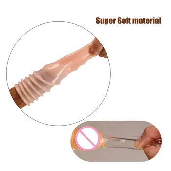 Enlargement Condoms Extend G point Penis Ring Extension Sleeves Sex Toys for Man Adults 3