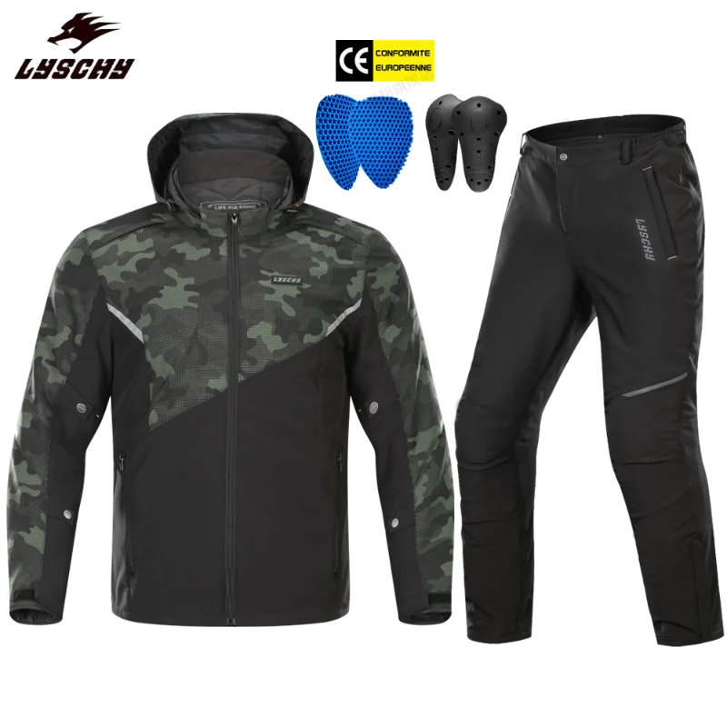 

Motorcycle Winter Jacket and Pants Suit CE Protective Coat Motor Jacket Four Seasons Riding Men Women Casual Waterproof Warm