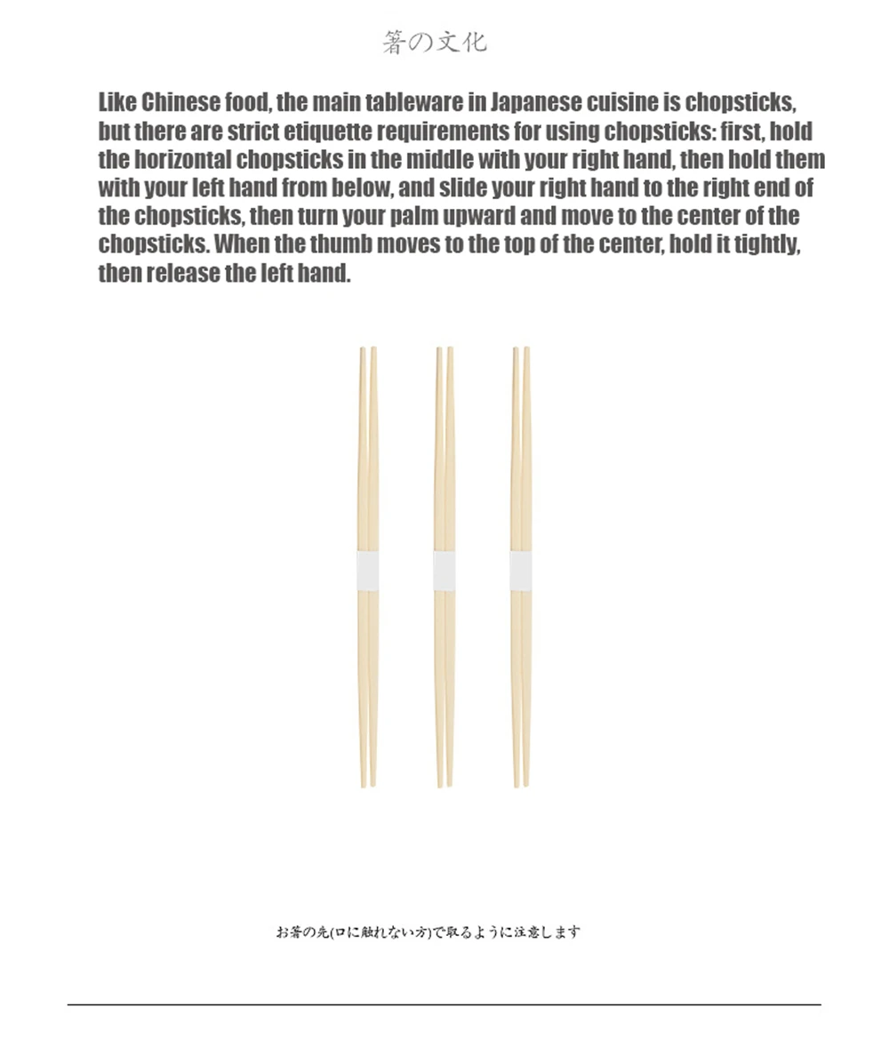 Description Picture 4 of item100pairs Disposable Bamboo Wood Chopsticks Sticks for Shushi Restaurante Sushi Accessories Palillos Chinos Madera Desechables
