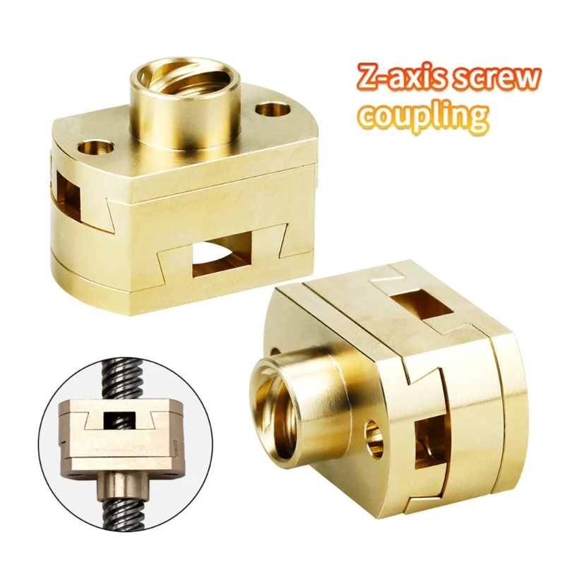 

Oldham Coupling Brass Nut Coupler Upgraded for CR10 S4S5 Ender3 Pro V2 3D Printers Z-axis 8mm Lead Screw Hotbed