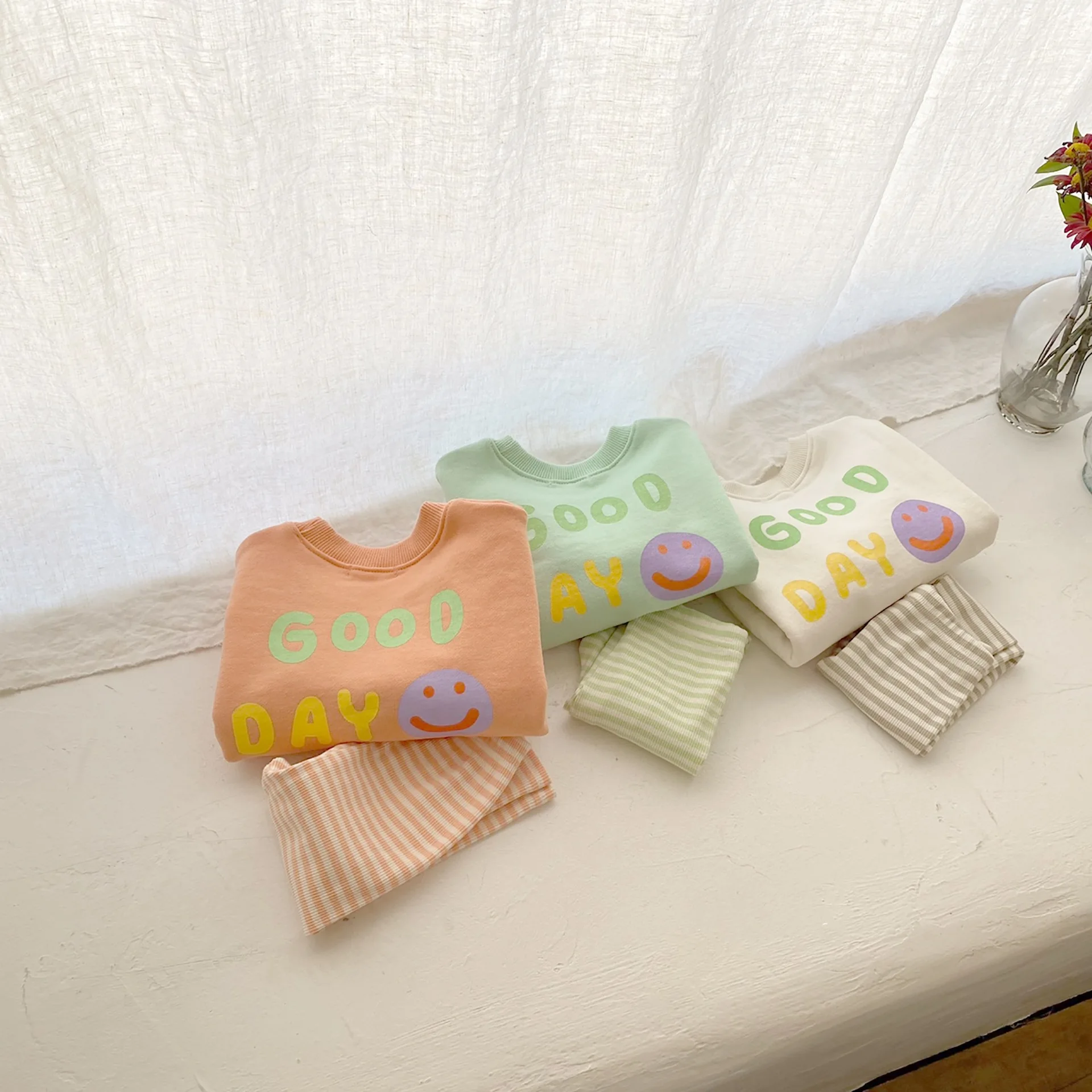 Spring Baby Cartoon Letter Sweatshirt Infant Long Sleeve Pullover Boy Girls Fashion Baby Smile Sweatshirt Clothes