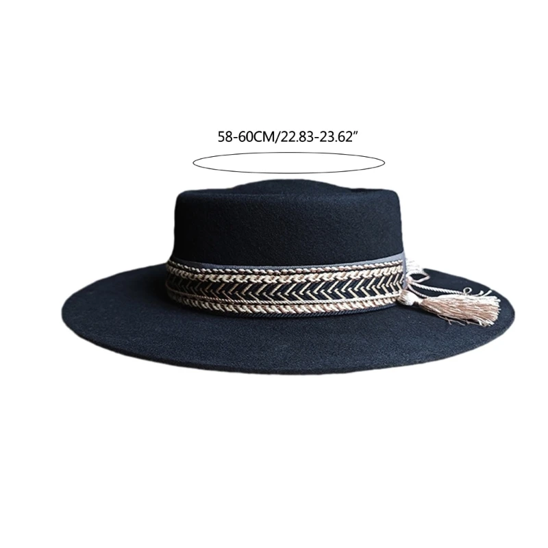 Classical Fedoras Cowboy Hat for Travel Wide Brimmed Hat Western Cowboy Hat for Boy Man Adults Cowboy Hat