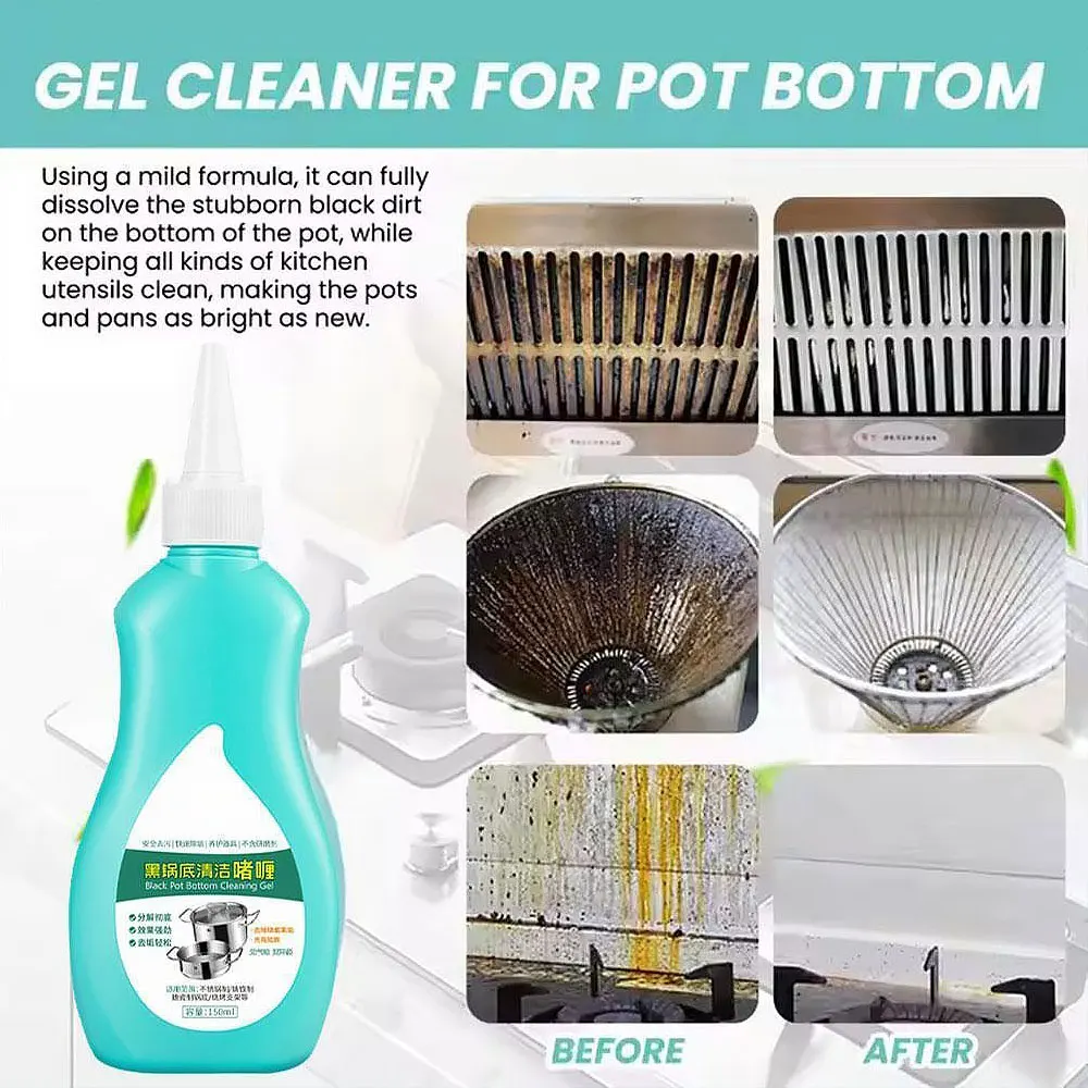 Kitchen Heavy Oil Cleaner Pan Pots Scrubber Concentrated All-Purpose Range Hood Cooktop Pots Stubborn Stains Remove