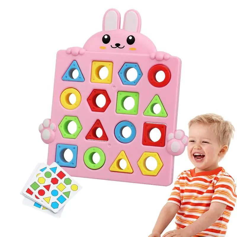 

Toddler Shapes Learning Toys Color & Shapes Puzzles Montessori Children Puzzles Geometric Shape Quick Matching Board Interactive