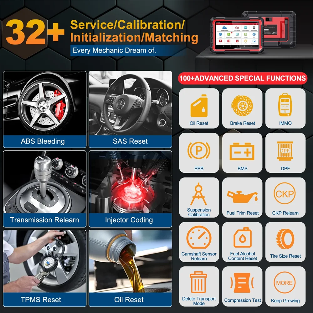 LAUNCH X431 PRO ELITE Autodiagnosetools Auto-OBD-OBD2-Scanner CAN FD/DOIP ECU-Codierung Bidirektionale Steuerung 31+ Reset – Detail 10