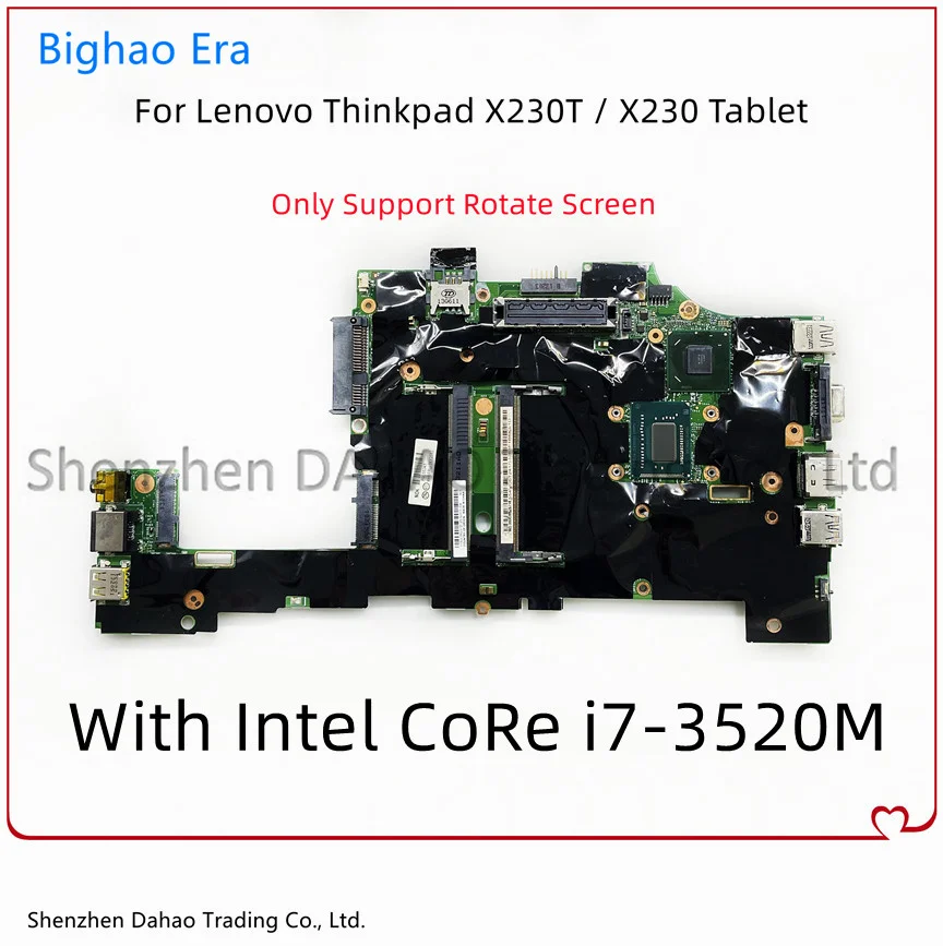

Материнская плата для планшетов Lenovo Thinkpad X230T X230 с идентификационным ЦПУ Fru:04X3744 04Y2040 04W6720 04W6804 04X3741