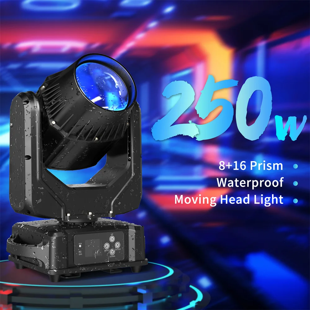 Yiflamefly LED 250W DMX512 Waterproof Beam Moving Head Light 14