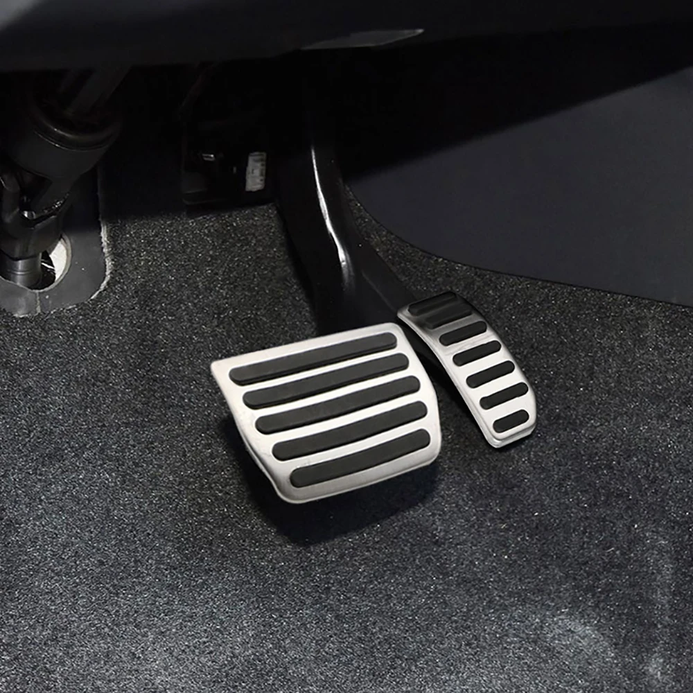 Edelstahl Auto Pedale Gaspedal Bremspedal Für Volvo S60 V60 XC60 S80 S60 AT Automatische Gas Bremse Auto Zubehör – Detail 6