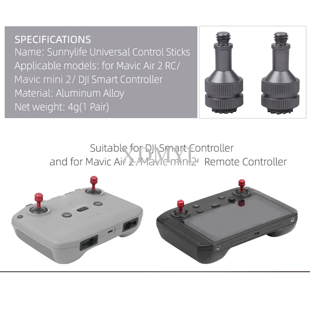 LKTOP 2 Paar Fernbedienungs-Joystick-Stick für DJI RC-N1/N2/N3, Wippe-Ersatzteile für DJI Mini 3/3 Pro/2/2 SE/4K/Air 2/2S/3S/Mavic 3/3 Pro/ Neo Drohne