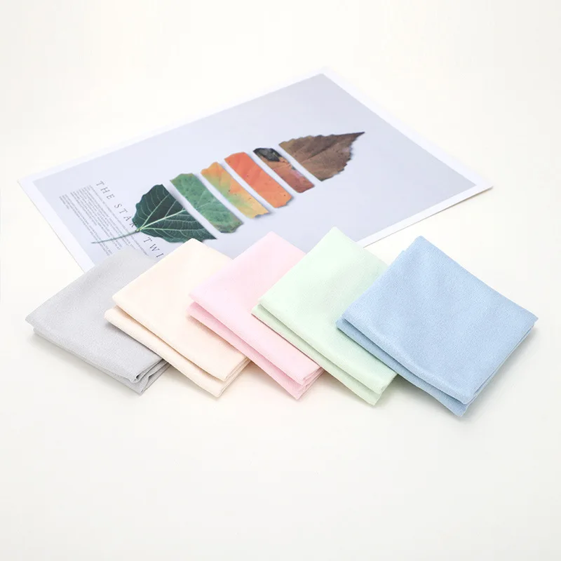 30*30CM Suede Cleaning Cloth for Sunglasses Camera Computer Lens Wiping Cloth Remove Oil Dedusting Cleaner Wipes Customized Logo 5